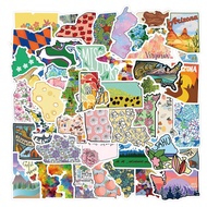 !Camping Travel Africa sticker MAP vintage ticket Waterproof Stickers Different Styles 55 Pieces