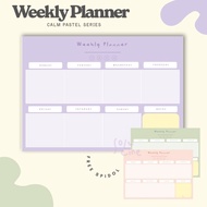 Weekly Aesthetic Reusable A4 Planner – Weekly Wall Planner + Free Marker (Calm Pastel Series)