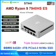 SZBOX MINI PC AMD R9 7940HS 6900HX DDR5 5600Mhz NVME SSD WINS 11 WIFI6 BT5.2 Dual 2.5G LAN Desktop