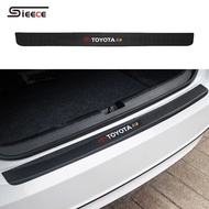 Sieece Carbon Fiber Car Trunk Sticker Auto Rear Bumper Protector Anti Scratch Car Accessories For Toyota Wish Vios Corolla Cross Hilux Revo Avanza Hiace Rush Altis Camry Fortuner Harrier Innova Yaris Alphard Vellfire Sienna Sienta Prius CHR RAV4 Wigo