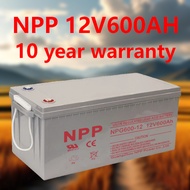 NPP แบตเตอรี่ Solar Deep Cycle 12V 600AH เหมาะระบบไฟโรงเพาะชำต้นไม้ LED Grow Light 10 ปีประกัน สต็อก