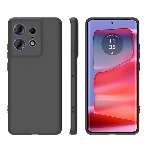 For Moto Edge 50 Pro Case TPU Soft Black Slim Matte Silicone Case for Motorola Edge 50 Pro Back Cove