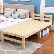 Bed Single Solid Foldable Wood Frame 180Cm Long Other Sizes