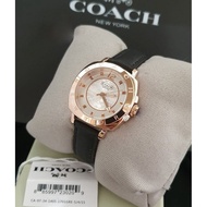 [Authentic *FREE BRACELET*] Coach Delancey Leather Rose Gold Women Ladies Watch Jam Tangan Wanita Pe