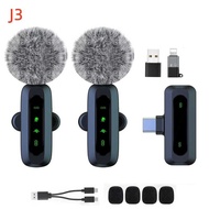 Private Model J3 One for Two Wireless Lavalier Microphone Radio Noise Reduction Wireless Microphone 