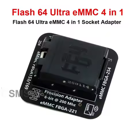 100% original F64 Flash 64 Ultra eMMC 4 in1 BGA Socket Adapter
