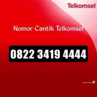 Nomor Cantik Telkomsel Simpati 4444 Kwartet 4444 ekor Super Rapi 0822 3419 4444