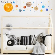 Dickly Solar System Space Wall Stickers Space Decals Sticker Outer Space Wall
