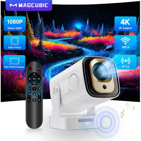 Magcubic HY310 Android 11 Projector 4K Native 1080P Auto Focus 330ANSI Dual Wifi with Air Mouse Voic