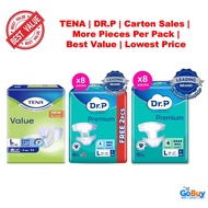 TENA Value | DR.P Value Level 6 & Premium Level 7 Adult Diapers | Size L 8 x 10s | More Pieces Per P