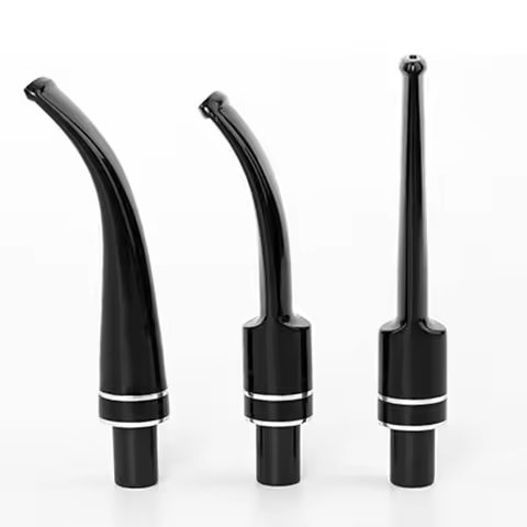 Tobacco pipe mouthpiece 9mm pipe channel Silver double stripe Tenon outer diameter 10.3mm Acrylic Pi