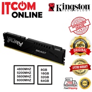 KINGSTON FURY BEAST 8GB 16GB 32GB 64GB DDR5 4800MHZ 5200MHZ 5600MHZ 6000MHZ RGB DESKTOP RAM