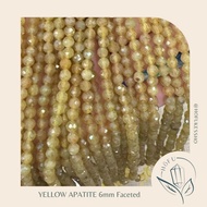 Natural Stone Yellow Apatite Natural Crystal Long String