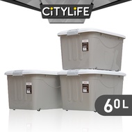 Citylife 60L Large Capacity Stackable Box Storage Container Box With Wheels - L X-6137