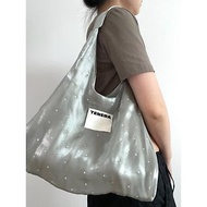 【TENERA】鑽石芭蕾包-灰色 溫柔風格再生環保袋 肩背包 側背包
