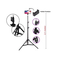 HOT COMPLETE PACKAGE TRIPOD 2.1M + MINI BALL / HEAD BALL + PREMIUM HOLDER / HOLDER E + TOMSIS 1