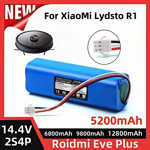 14.4V 5200mAh, Suitable for Lydsto R1, Rodmi Eve Plus, M7 Pro, M8 Pro, M9, U6, Vacuum Cleaner Origin