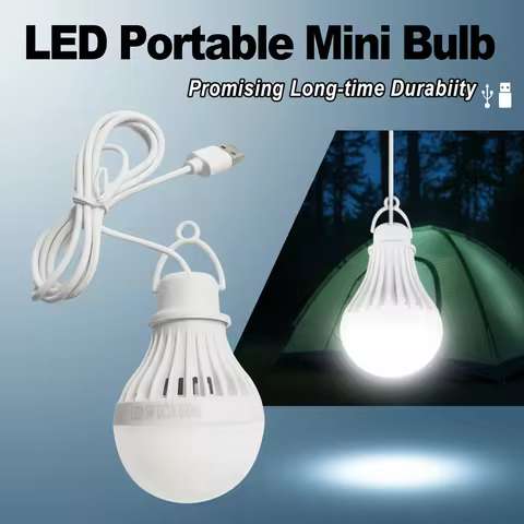 USB LED Camping Lamp 3w 5w 7w 9w 12w With 1.2m Clip Line 5v Bulb Outdoor Indoor Room Light Eye Prote