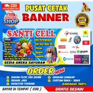 COUNTER BANNER SELLING CREDIT/BANNER STORE/BANNER STALL/BANNER COUNTER ONE DAY DONE FREE DESIGN COST