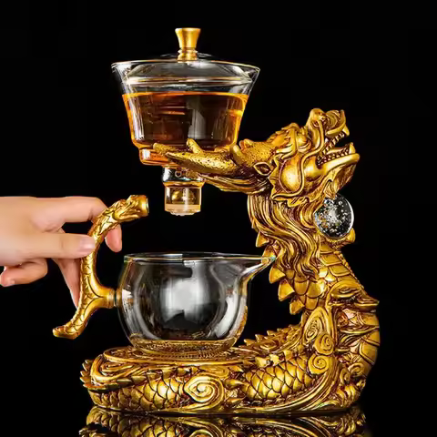High Boron Silicate Pyrex Fu tea Office Home Brewing Transparent Teapot tea Cup Automatic Gift Kung 
