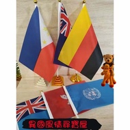 [Iwc National Flags] World Countries Hand-Cranked Small Flags (Including Flagpole)