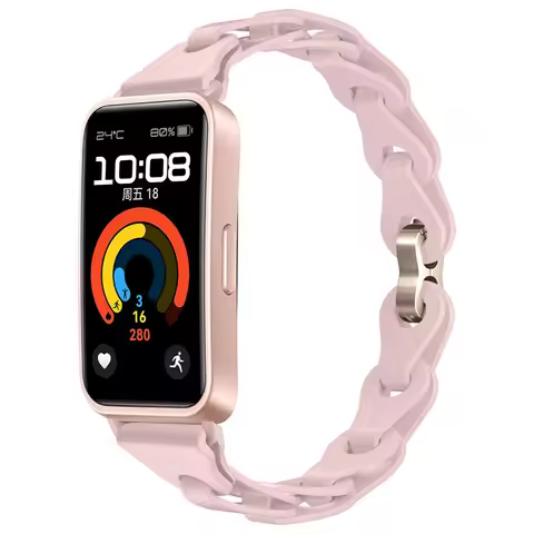 Chain Silicone Band for Huawei band 9 8 Rubber Watchband for Huawei band 8 Colorful Girls Women Stra