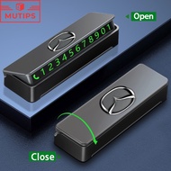 Mazda Car Parking Phone Number Plate Box Hidden Luminous Holder For CX30 CX8 CX3 Mazda2 6 5 bl gh gp