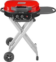 Coleman RoadTrip 225 Portable Stand-Up Propane Grill, Gas Grill with Push-Button Starter, Folding Legs &amp; Wheels, Side Table, &amp; 11,000 BTUs of Power for Camping, Tailgating, Grilling &amp; More