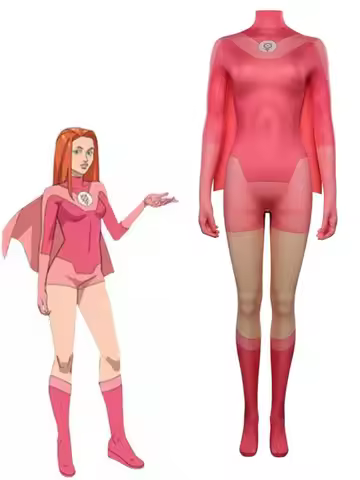 Atom Eve Cosplay Costume Invincible Eve Wilkins Jumpsuit Bodysuit Cloak Cape Outfits for Adults Wome