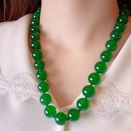 Pure Natural Ice Seed Imperial Green Buddha Beads Rosary Beads Clavicle Chain Bracelet Men Women Sty