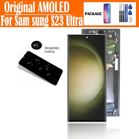 6.8" Shipping AMOLED 120Hz Display For Samsung S23 Ultra LCD SM-S918B SM-S918B/DS S918U Touch Screen