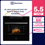 Electrolux KOCBP21XA 60cm UltimateTaste 700 Built-in Single Oven With 72L Capacity with 2 Years Warranty