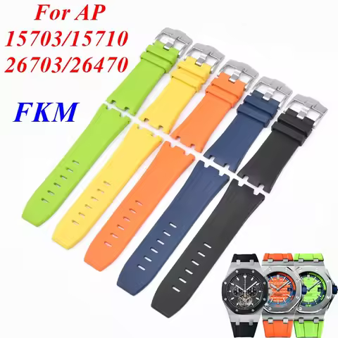 28mm FKM Fluororubber Watch Strap For Audemars Piguet Royal Oak Offshore AP 15703/15710/26703/26470 