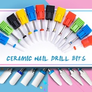♕Dmoley Ceramic Nail Drill Bit For Electric Manicure Drills Machine Milling Cutter Files Buffer Art