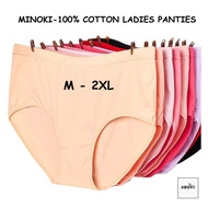 MINOKI ANTI-BATERIA ELASTIC WAISTBAND COTTON LADIES PANTIES/SELUAR DALAM WANITA KAIN KAPAS