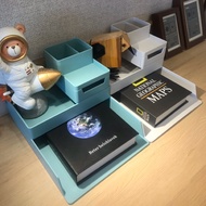 Office Desktop Stationery Organizing Set Storage Box (A4 * 1, Small * 1, Pen Holder * 1)