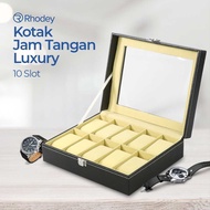 Watch Box Watch Box With Lock 10 Slots| Luxury Watch Box PU LeatherELEGAN