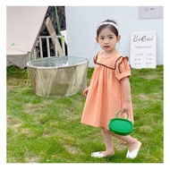 Summer DRESS KOREAN STYLE CHILDREN'S FASHION SAILOR DRESS PLAIN MOTIF DRESS SHORT SLEEVE SIZE 1-5 YE