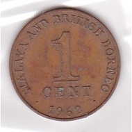 Malaya  1  Cent  Coin  1962  HSM2026128