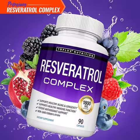Resveratrol Complex - Trans Resveratrol Supplement with Grape Seed - Promote healthy aging, immune s