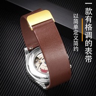 Original Ultra-thin leather watch strap substitute Longines Tissot seagull men and women cow belt dw watch accessories 20mm