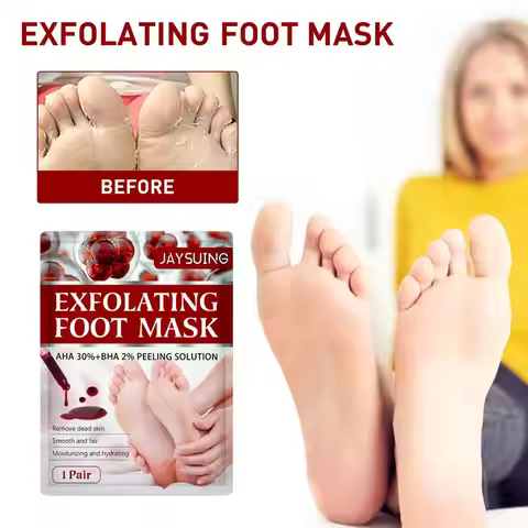 JAYSUING Feet Mask Socks Peel Foot Care Tool Moisturizing Pedicure Anti Crack Heel Foot Dead Skin Re
