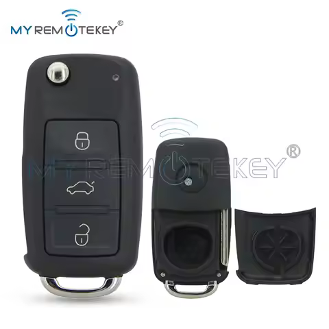 MYREMOTEKEY Flip key shell 3 button for VW Touareg 2004-2009 FCC 3D0 959 753 AA