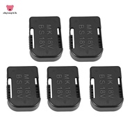 5Pcs Battery Storage Rack Battery Holder Case for  18V Fixing Devices(Black)