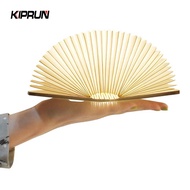 KIPRUN Wooden Folding Book Light, 5 Color, USB Rechargeable Portable Book Shaped LED Light,  Table L
