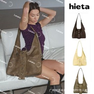 Korean Niche Hieta Commuter Bag Punk Large Capacity Metal Buckle Diagonal Tote Bag Retro Rivet Shoul