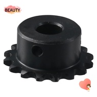 BEAUTY 16 Tooth Gear, C45 Carbon Steel 25 Chain B Type Hardened Teeth, Durable Black Oxide Single St