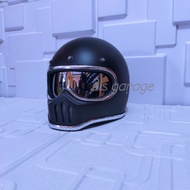 helm custom skull full face retro classis vintage