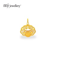 MJ Jewellery 3D 999.9/24K Pure Gold Longevity Lock Pendant B653