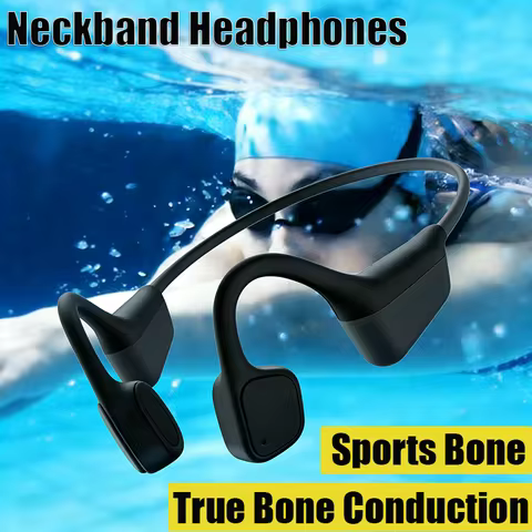 I18PRO Bluetooth 5.3 Neckband Premium Bone Conduction Sport Earbuds HiFi Sound TWS Wireless Earphone